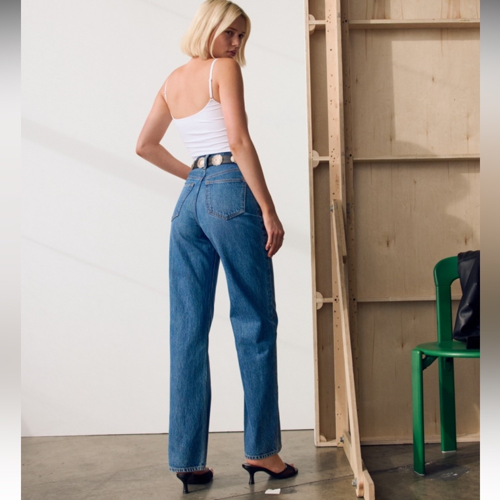 Abercrombie & Fitch Women's Blue Straight Leg Jeans